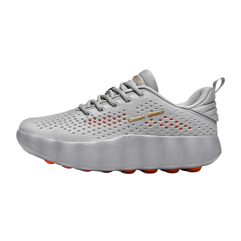 Cemor Stars Air Cushion Walking Sneakers – Lightweight Breathable Comfort Shoes in Gray