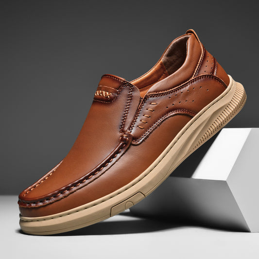 Last Day 50% OFF🔥Men's Genuine Leather Cushioned Arch Support Slip-On Loafers