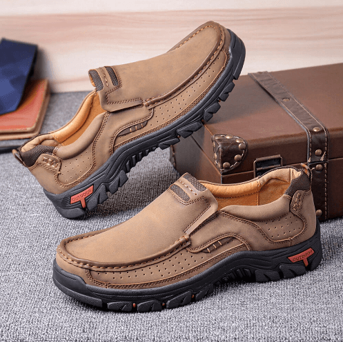 🔥Hot Sale🎁--50% OFF 🎉 Men's Casual Non-Slip Comfy Breathable Leather Slip On Lofers
