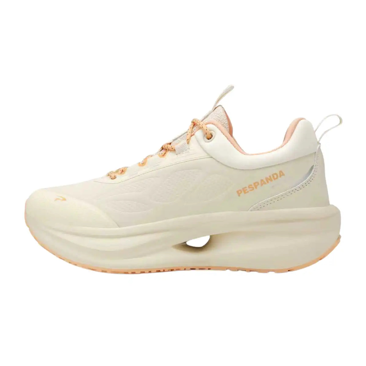 Cream & Peach Breathable Walking Shoes – Soft Sole Shock-Absorbing Running Sneakers with Durable Wear-Resistant Outsole