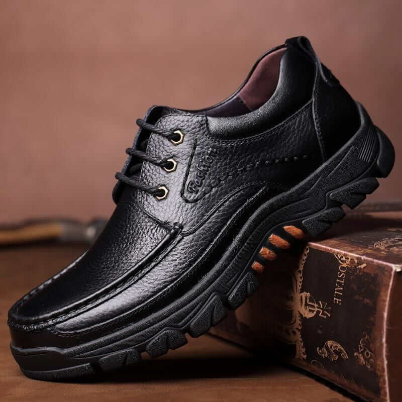 Christmas Sale⛄--40% OFF 🎁Mens Waterproof Non Slip Soft Sole Casual Genuine Leather Oxfords