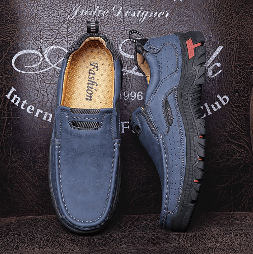 🔥Hot Sale🎁--50% OFF 🎉 Men's Casual Non-Slip Comfy Breathable Leather Slip On Lofers