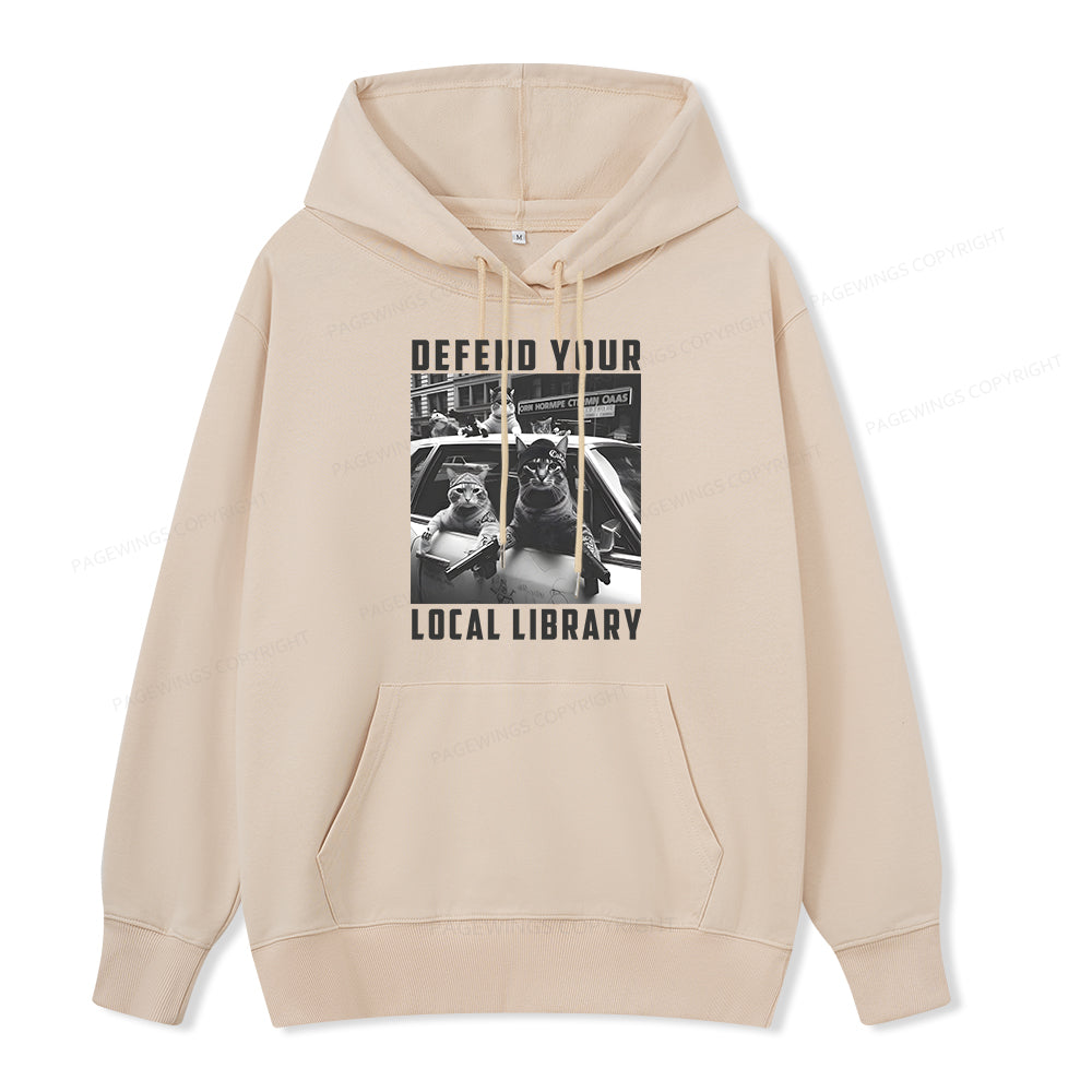 Pagewings Defend Your Local Library Unisex Classic Hoodie