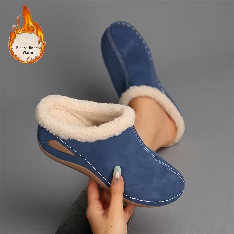 Women's Cozy Fleece Lined Slip-On Loafers