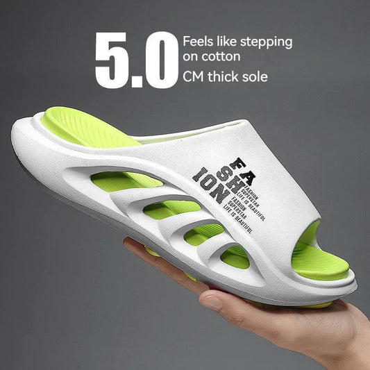 Men's Open Toe Arch Support Casual Non-Slip Slides Soft Cushion Sandals