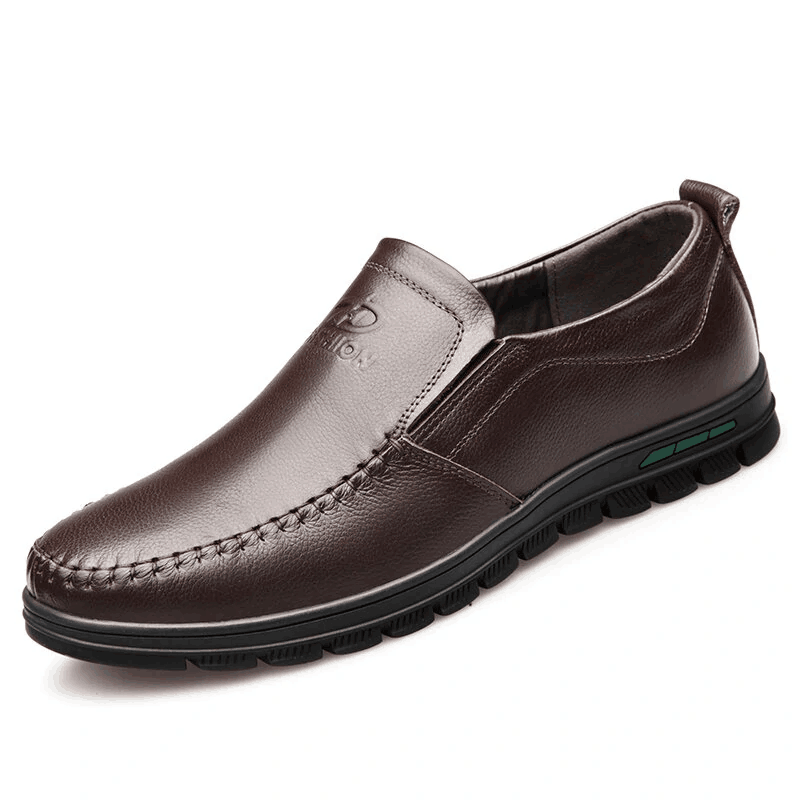 🔥Hot Sale🎁--40% OFF 🎉Mens Genuine Leather Soft Inslole Non Slip Casual Business Shoes