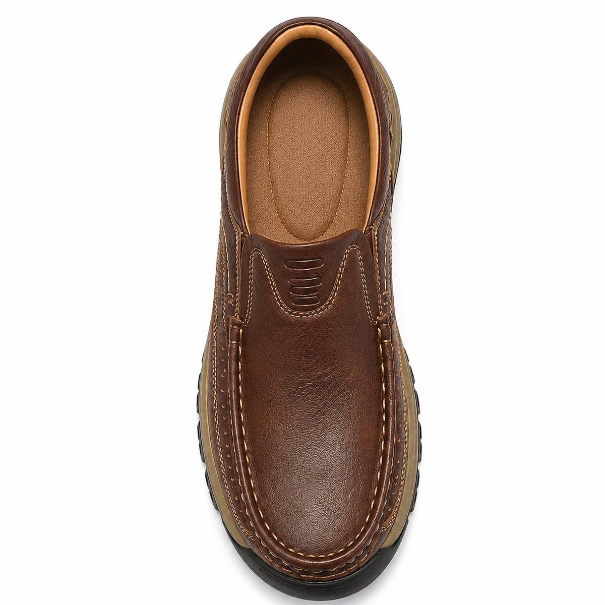 Orthopedic Walk-All-Day Loafers: Wide Toe Box & Premium Arch Support - Men's Leather Casual Shoes