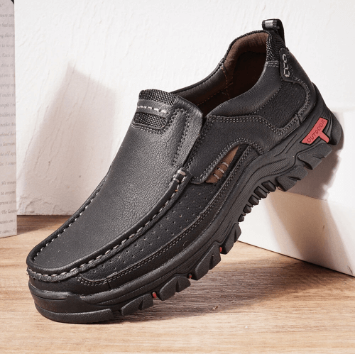 🔥Hot Sale🎁--50% OFF 🎉 Men's Casual Non-Slip Comfy Breathable Leather Slip On Lofers
