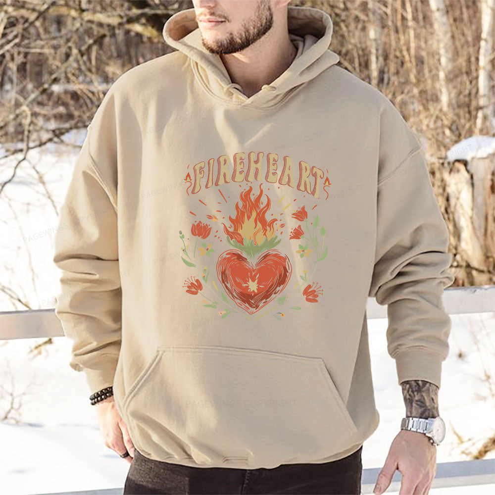 Pagewings Vintage Fire-heart Unisex Classic Hoodie