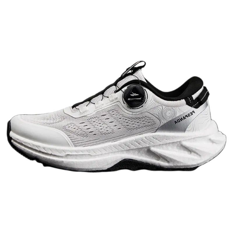 Beige Gray No-Tie Running Shoes – Dial Closure Breathable Sneakers with Shock-Absorbing Sculpted Sole for Walking & Daily Wear
