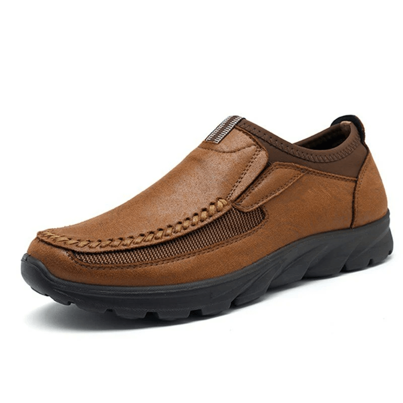 🔥Hot Sale🎁--50% OFF🎉Mens Waterproof Soft Sole Sneakers Slip On Leather Loafers