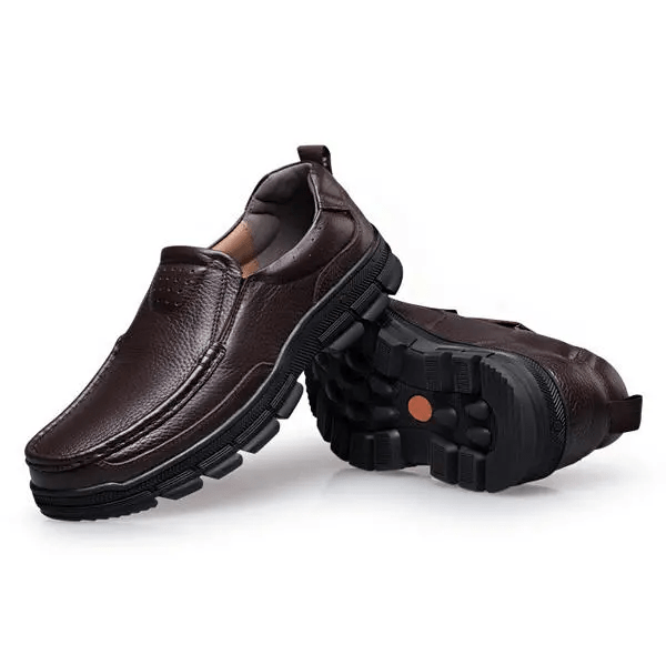 🔥Hot Sale🎁--35% OFF 🎉 Mens Comfy Soft Bottom Genuine Leather Slip On Loafers