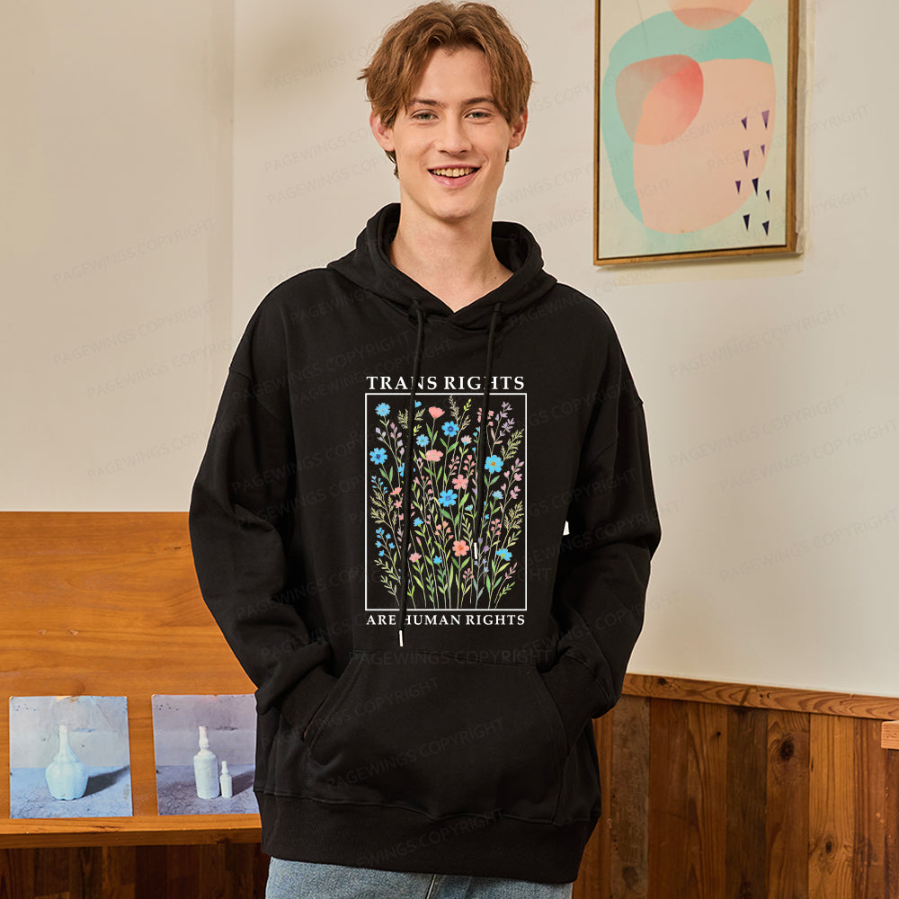 Pagewings Trans Rights Are Human Rights Unisex Classic Hoodie