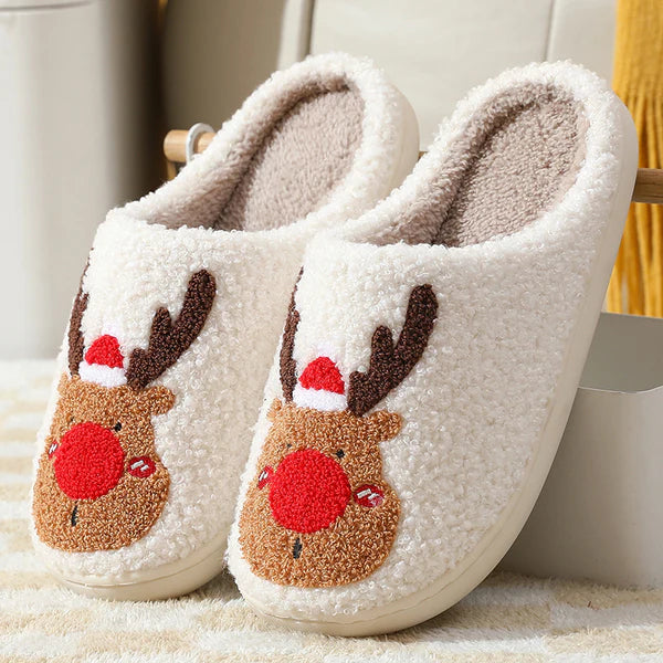 New comfortable home Santa style winter cotton slippers