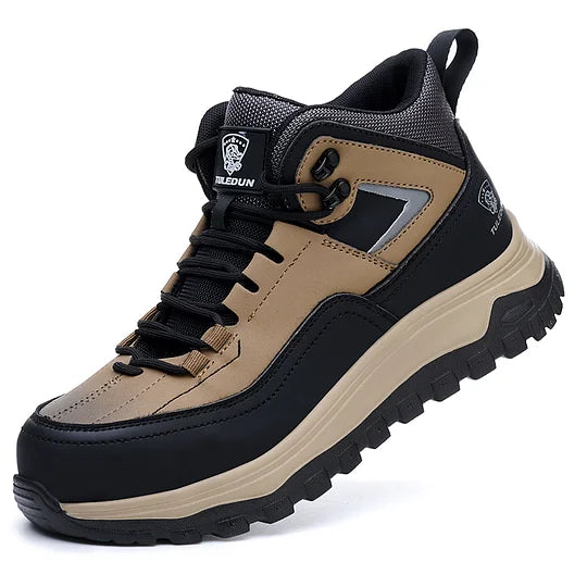 (⏰Limited Time Sale 70% OFF) Men's Orthopedic Protective Hiking/Work Boots - Waterproof, Slip-resistant, Impact-resistant, Puncture-resistant - Wide toe box, Arch Support, Ankle Support