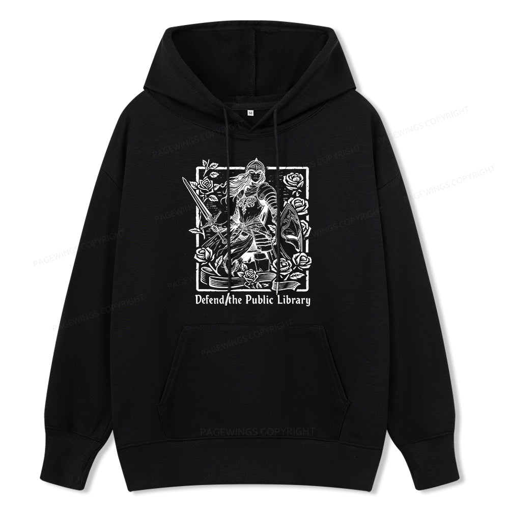Pagewings Defend The Public Library Unisex Classic Hoodie