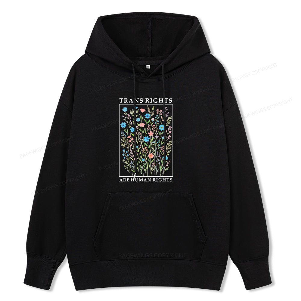 Pagewings Trans Rights Are Human Rights Unisex Classic Hoodie
