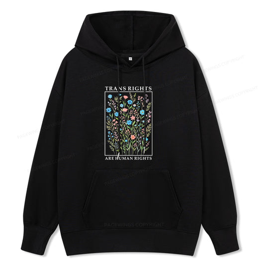Pagewings Trans Rights Are Human Rights Unisex Classic Hoodie