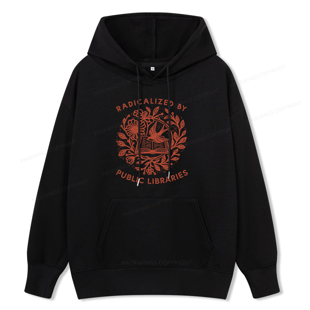 Pagewings Radicalized By Public Libraries Unisex Classic Hoodie