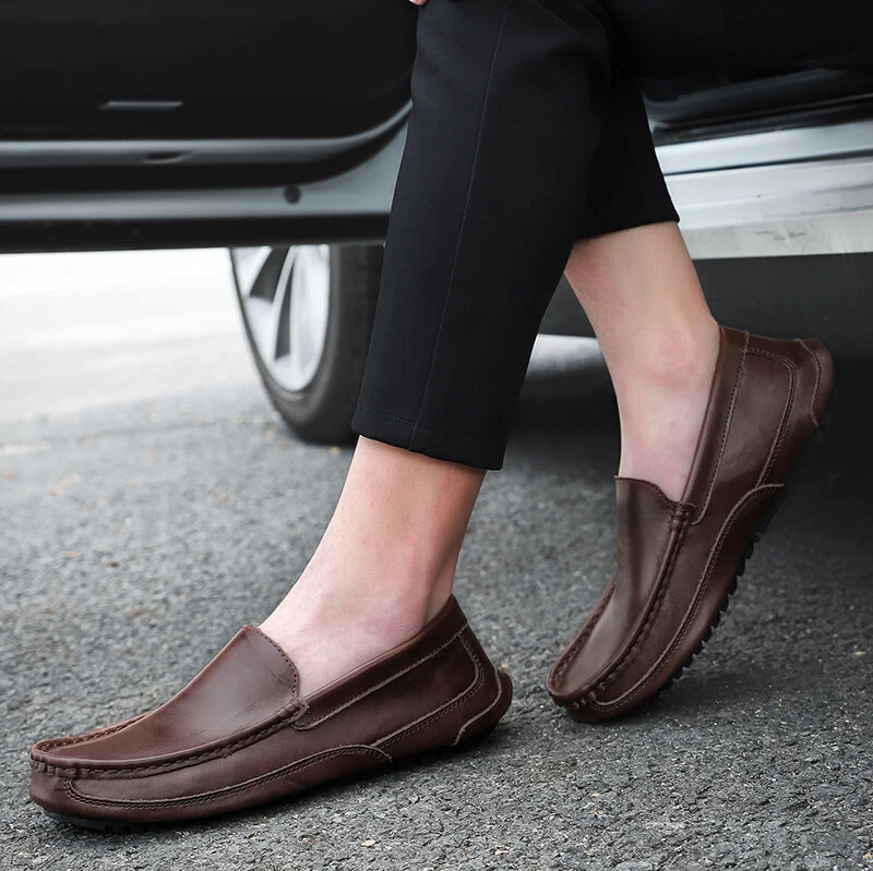 Comfymore™ Men's Genuine Leather Casual Business Driving Slip-On Loafers