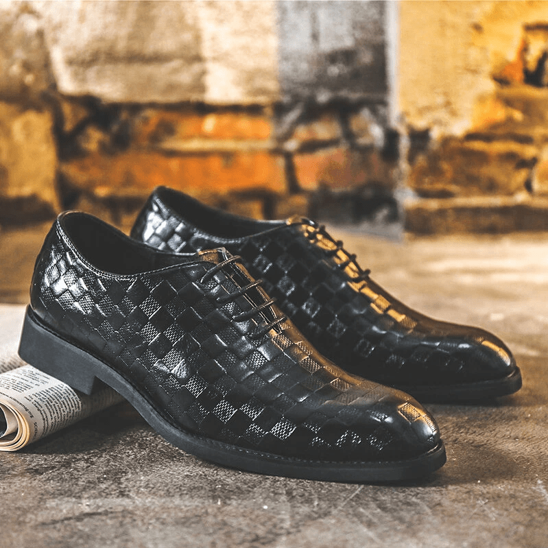 🔥Hot Sale🎁--40% OFF 🎉 Men Casual Business Cap Toe Lace-up Leather Dress Oxfords