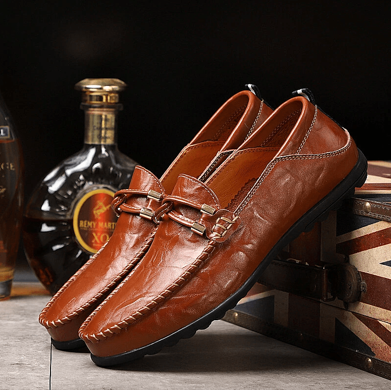 Comfymore™ Genuine Leather Comfy Casual Business Slip On Loafer Moccasins Shoes
