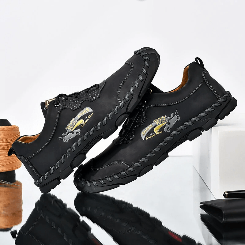 🔥Halloween Offer🎁--40% OFF 🎉Men Hand Stitching Non-slip Soft Bottom Casual Leather Shoes