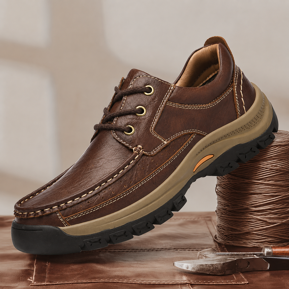 Orthopedic Walk-All-Day Loafers: Wide Toe Box & Premium Arch Support - Men's Leather Casual Shoes