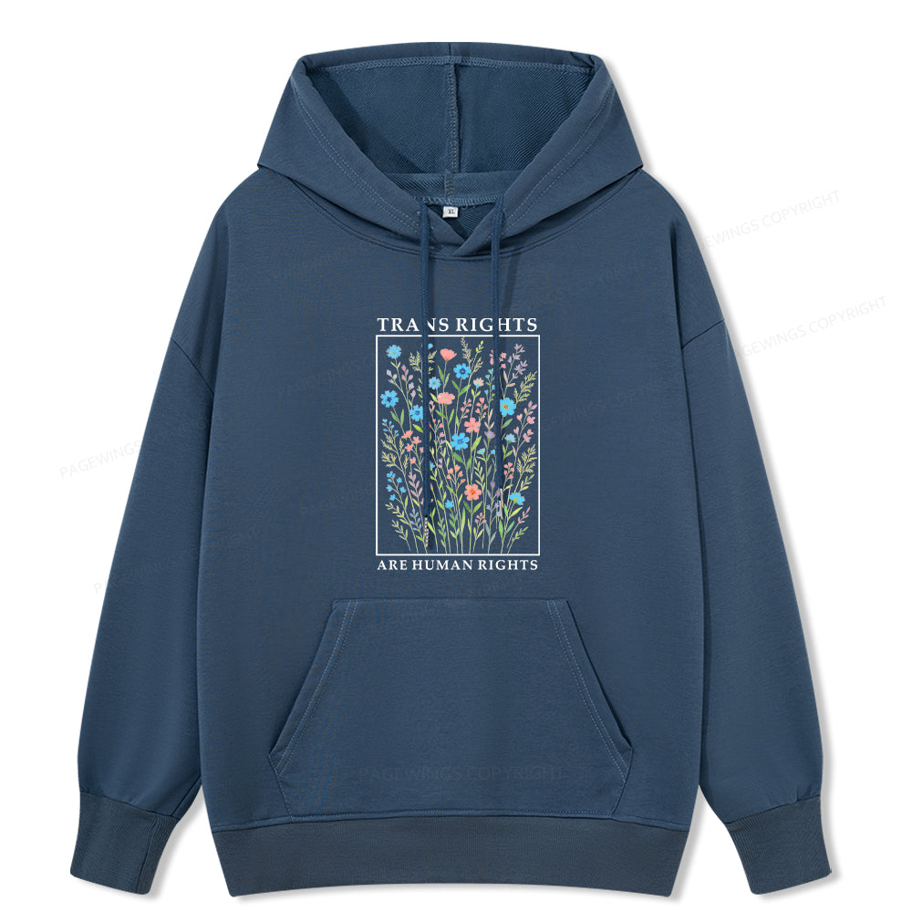 Pagewings Trans Rights Are Human Rights Unisex Classic Hoodie