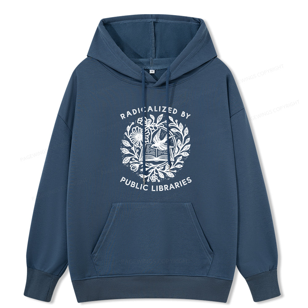Pagewings Radicalized By Public Libraries Unisex Classic Hoodie