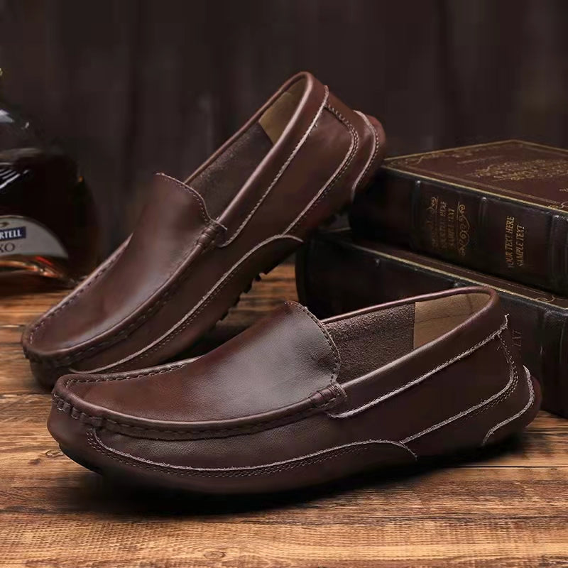 Comfymore™ Men's Genuine Leather Casual Business Driving Slip-On Loafers