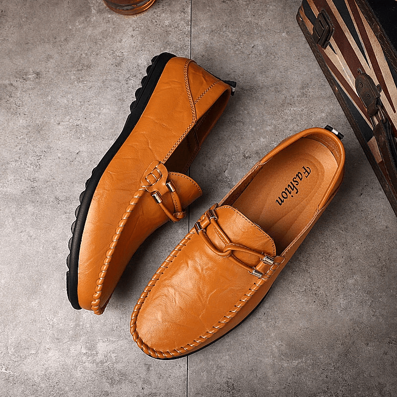 Comfymore™ Genuine Leather Comfy Casual Business Slip On Loafer Moccasins Shoes