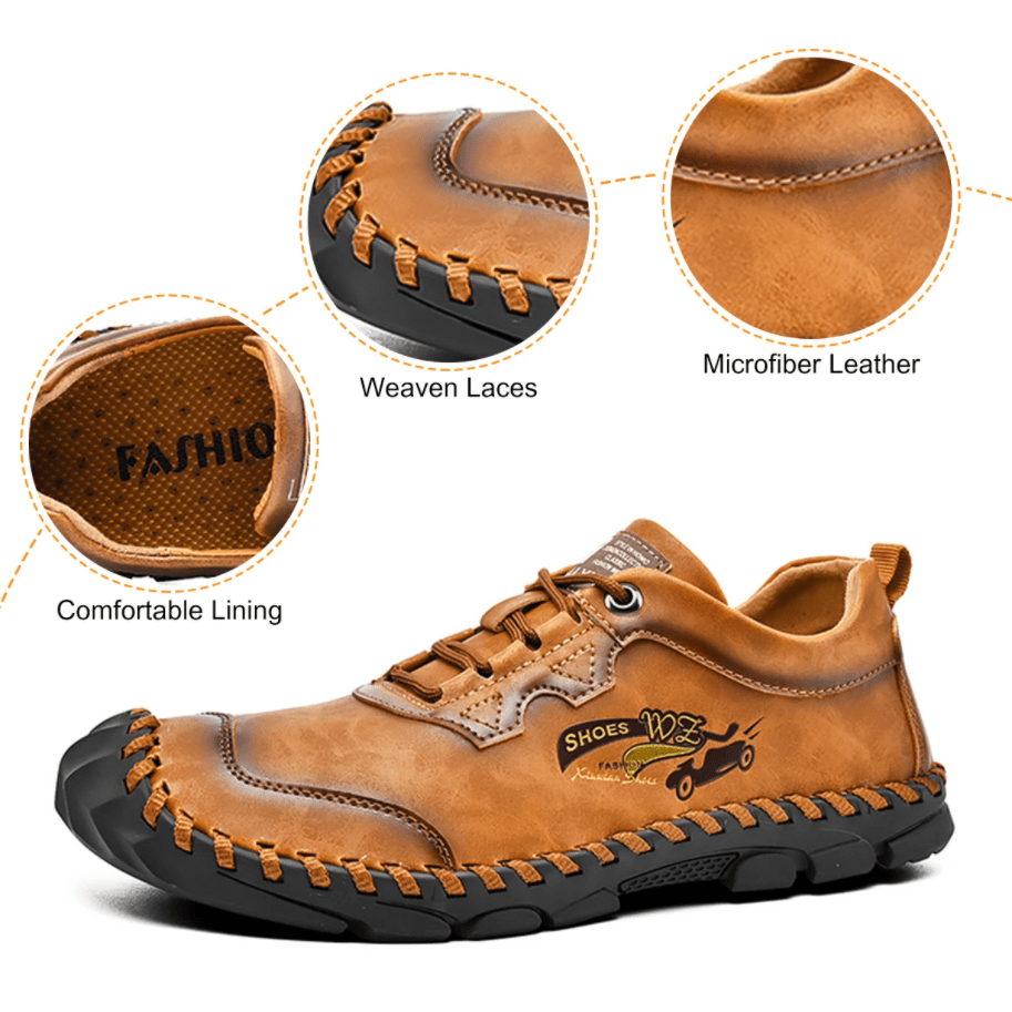 🔥Halloween Offer🎁--40% OFF 🎉Men Hand Stitching Non-slip Soft Bottom Casual Leather Shoes