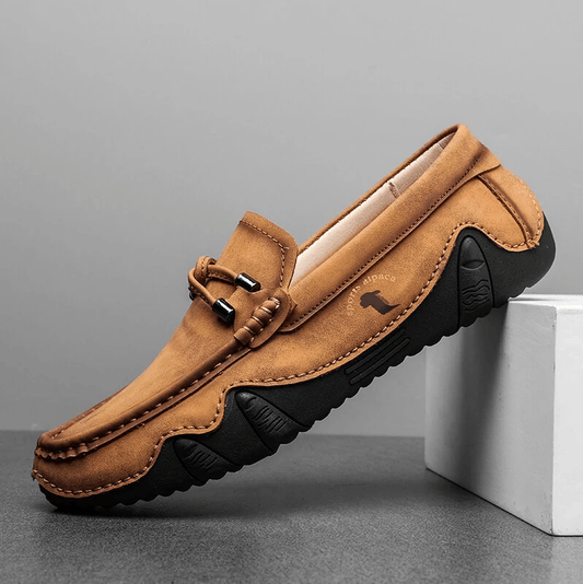 🔥Hot Sale🎁--50% OFF 🎉 Mens Genuine Leather Breathable Soft Sole Casual Slip On Loafers