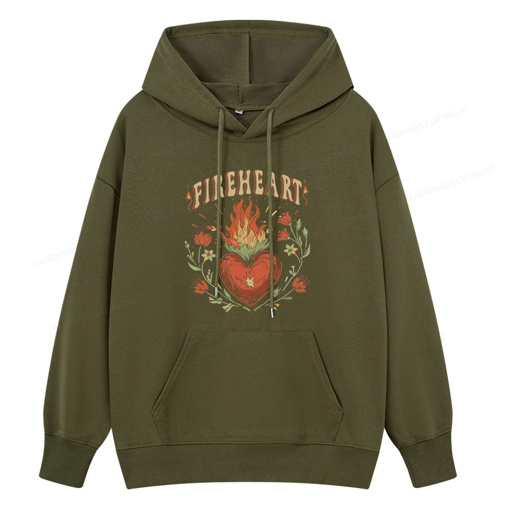 Pagewings Vintage Fire-heart Unisex Classic Hoodie