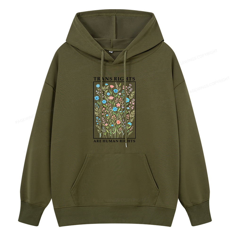 Pagewings Trans Rights Are Human Rights Unisex Classic Hoodie