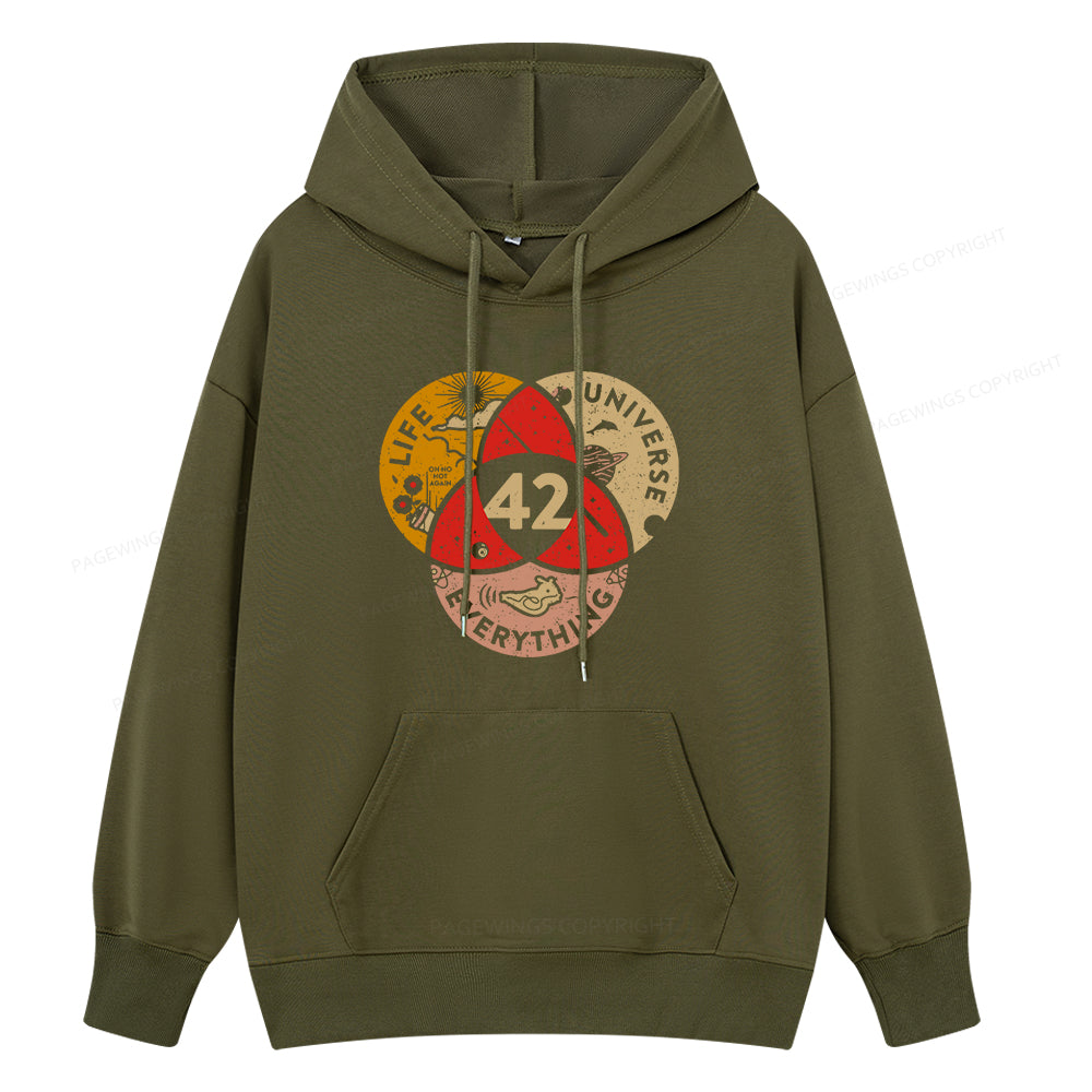 Pagewings 42 The Answer To Life The Universe And Everything Unisex Classic Hoodie