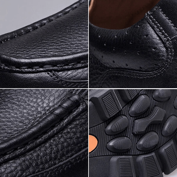🔥Hot Sale🎁--35% OFF 🎉 Mens Comfy Soft Bottom Genuine Leather Slip On Loafers