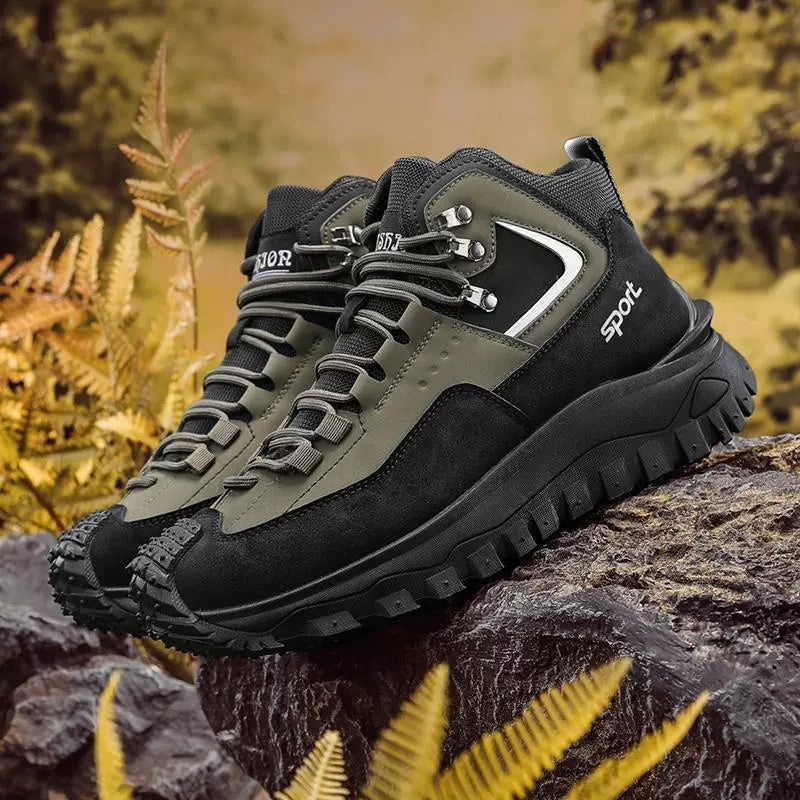 (⏰LAST DAY-70% OFF🛒)Men's Outdoor Hiking Boots - Waterproof, Non-Slip, Puncture-Proof And Smash-Proof; Correct Arch Support And Wide Toe - Suitable For Daily Wear And Outdoor Adventures