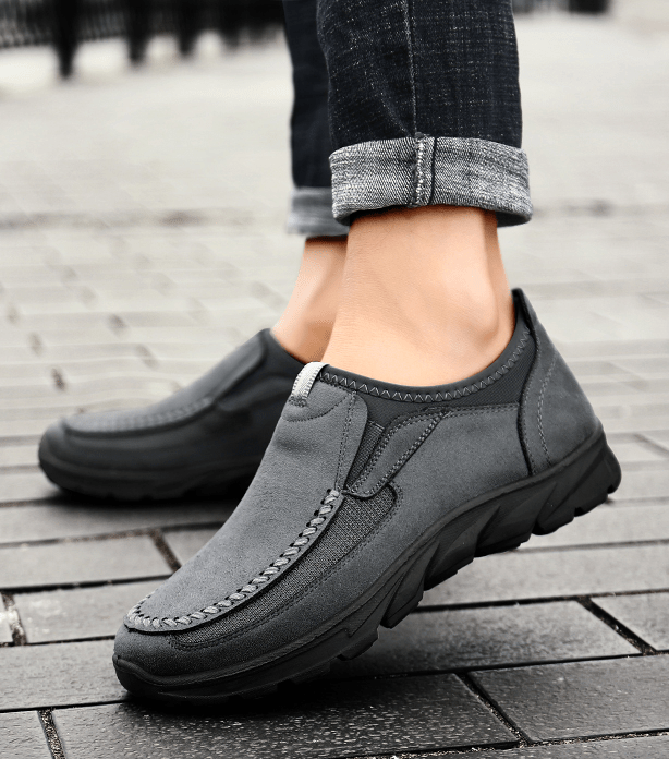 🔥Hot Sale🎁--50% OFF🎉Mens Waterproof Soft Sole Sneakers Slip On Leather Loafers