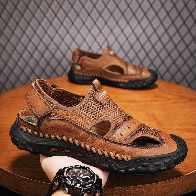 ⏰Last Day! 45% OFF 🔥 Men's Genuine Leather Breathable Outdoor Orthopedic Sandals