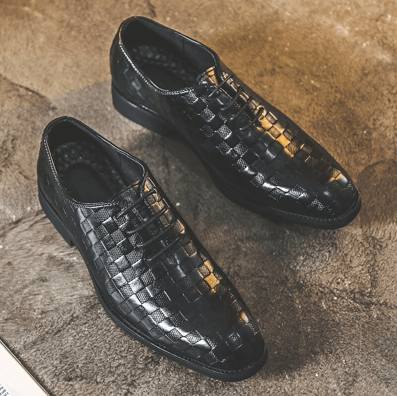 🔥Hot Sale🎁--40% OFF 🎉 Men Casual Business Cap Toe Lace-up Leather Dress Oxfords
