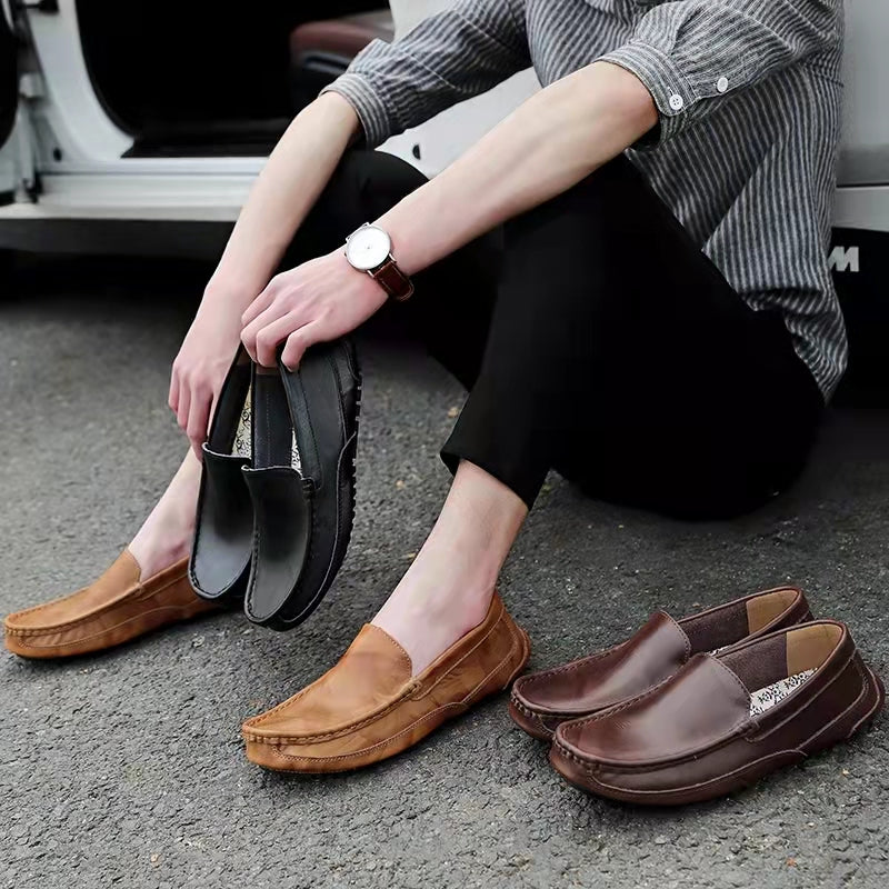 Comfymore™ Men's Genuine Leather Casual Business Driving Slip-On Loafers