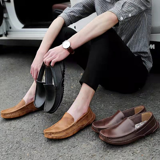 Comfymore™ Men's Genuine Leather Casual Business Driving Slip-On Loafers