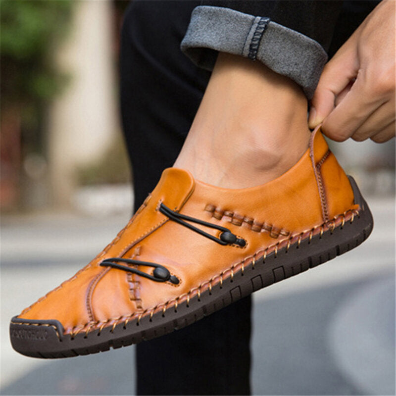 COMFYMORE™ 2023S Mens Genuine Leather Comfy Soft Sole Slip On Loafers