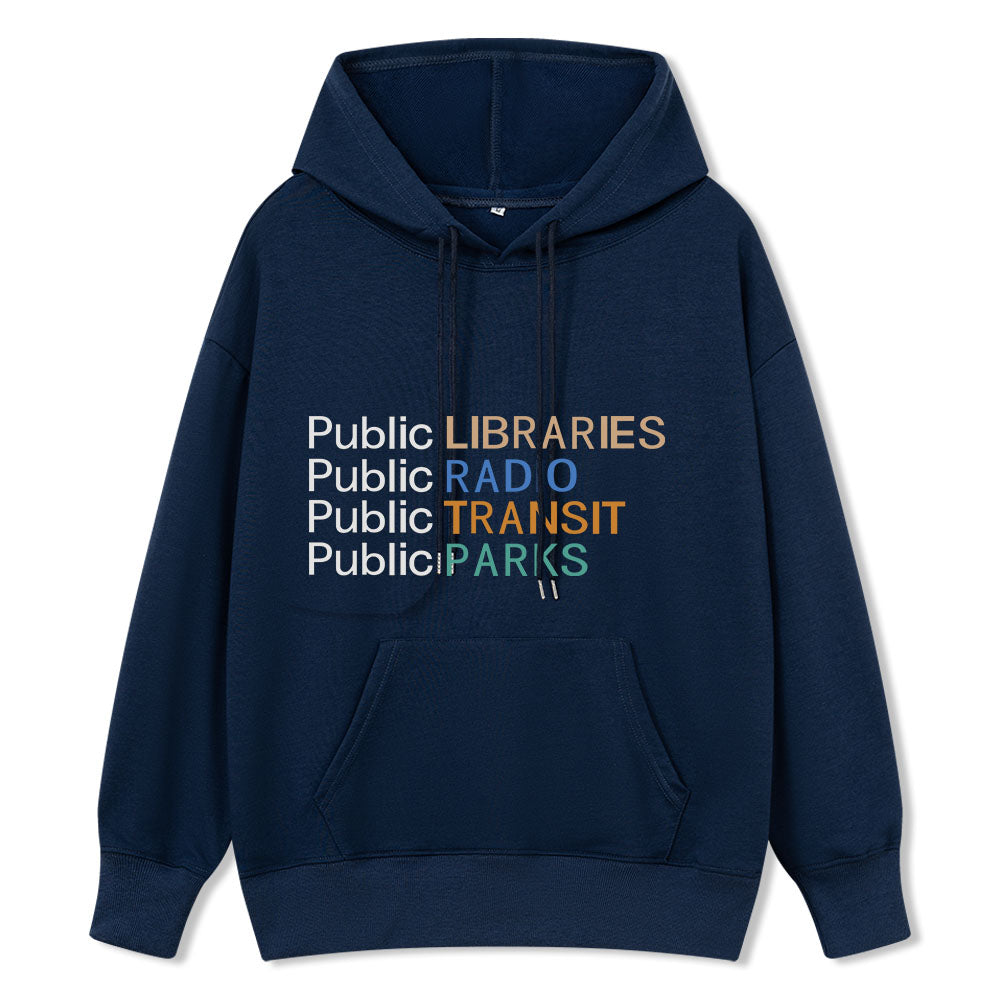 Pagewings Public Libraries Radio Transit Parks Unisex Classic Hoodie