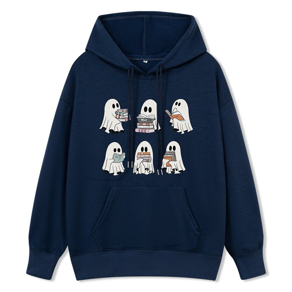 Pagewings Ghost Reading Halloween Unisex Classic Hoodie