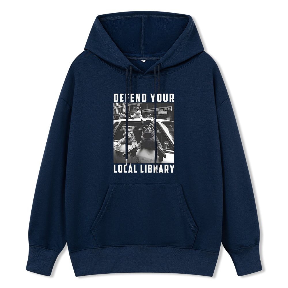 Pagewings Defend Your Local Library Unisex Classic Hoodie