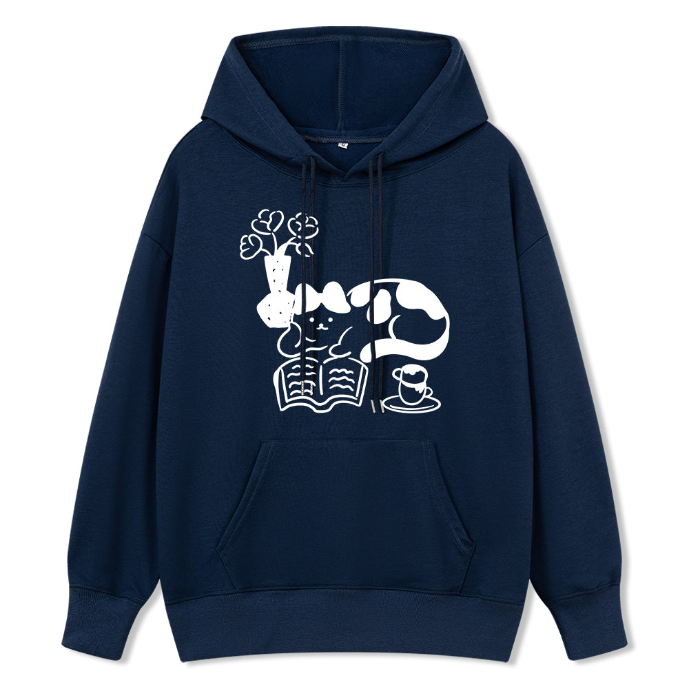 Pagewings The Cat Who Loves Reading Unisex Classic Hoodie