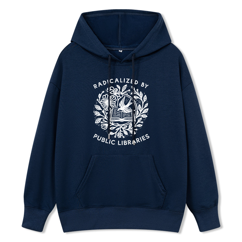 Pagewings Radicalized By Public Libraries Unisex Classic Hoodie